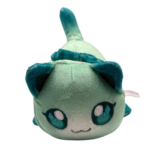 Aphmau 2024 MeeMeows Kim Cat 6" plush Glitter Edition Green Teal Sparkly - Picture 2 of 8